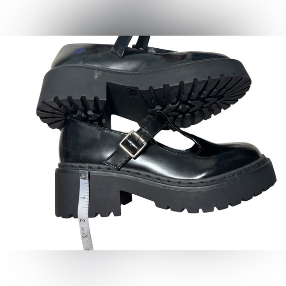🔥 Steve Madden Kylen Black Platform Mary Jane Shoes Size 7 Lug Sole - Picture 3 of 5